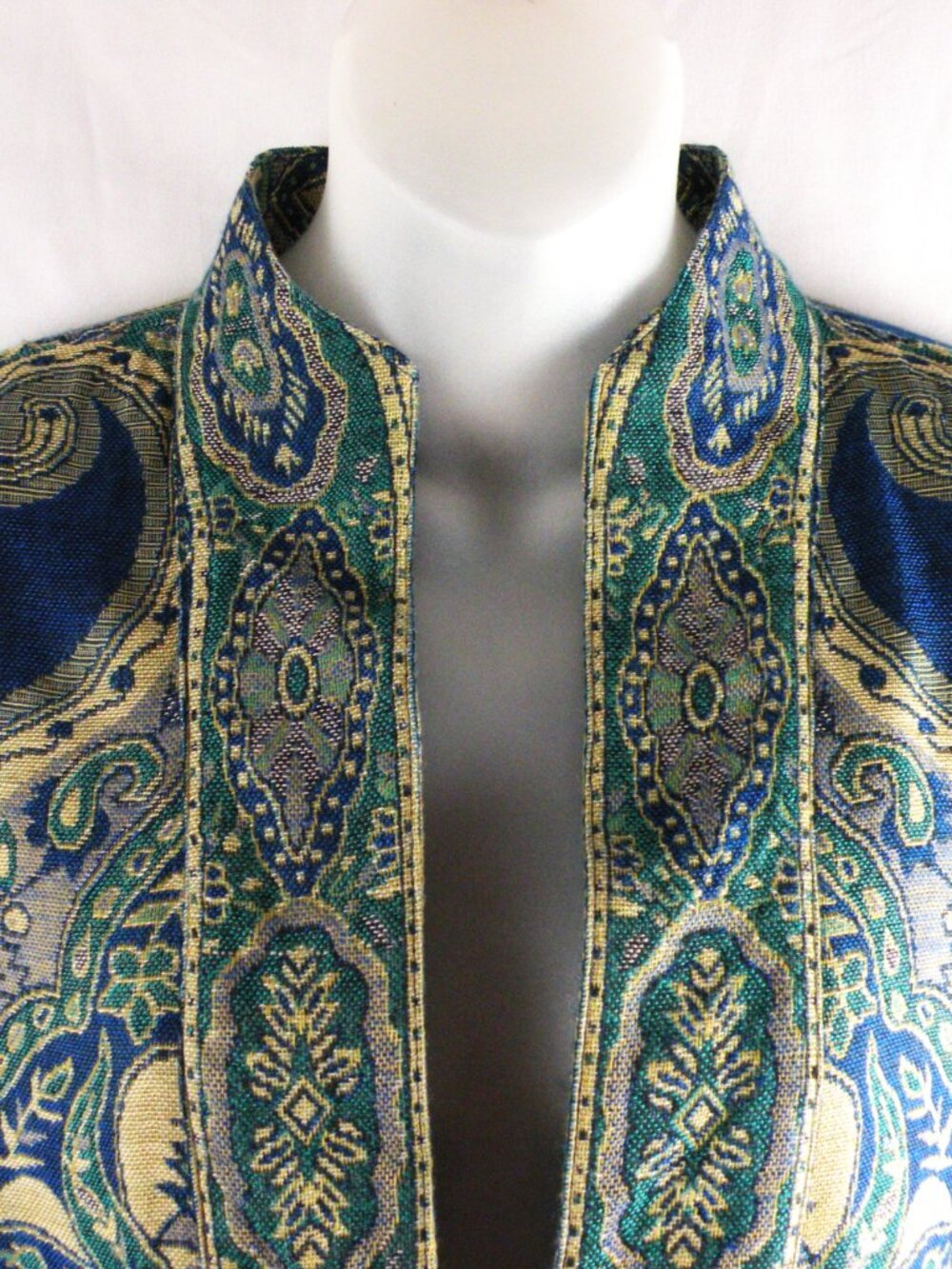 TRAVEL SMITH Long Jacket Cardigan Paisley Floral XL - Picture 2 of 7